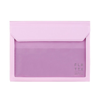 KING JIM 锦宫 FLATTY系列 5360 A6透明磁扣文件袋 粉色 单只装