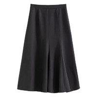 FANSILANEN 范思蓝恩 女士半身鱼尾裙 22FS2036 黑色 XL