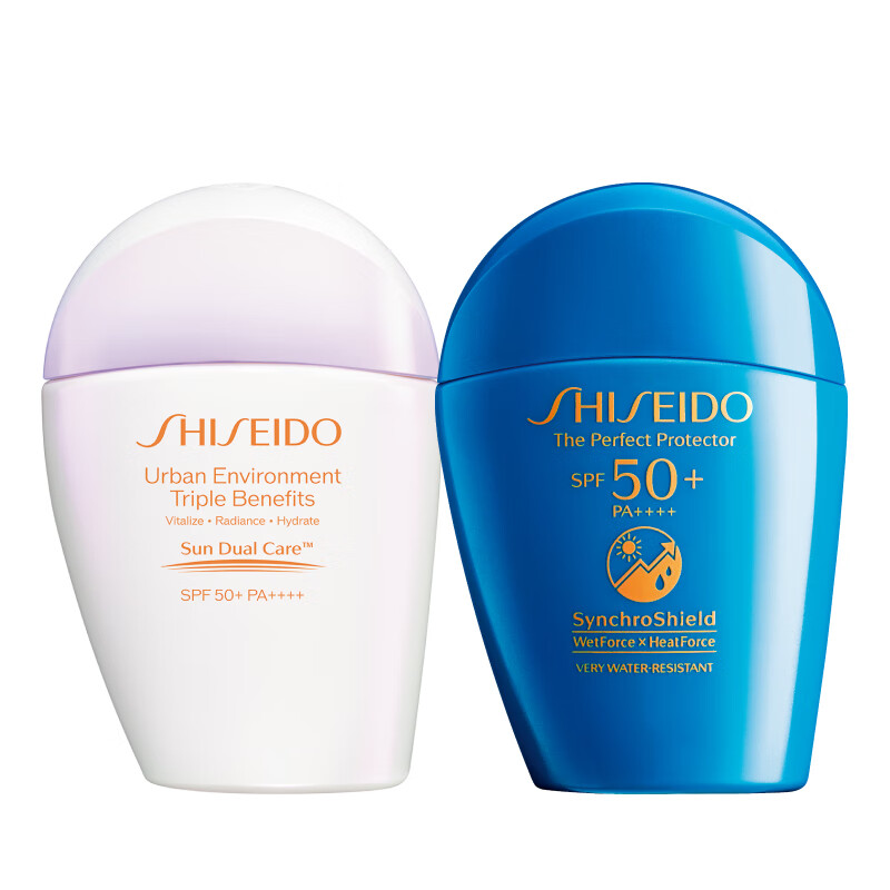 SHISEIDO 资生堂 新艳阳防晒套装 (夏臻效水动力防护乳液50ml+夏多效防晒隔离乳30ml)