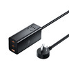 京东京造 TC-076CA65 手机充电器 USB-A/双Type-C 65W+双Type-C 100W 数据线 TPE 2m 黑色