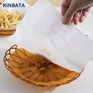 KINBATA 日本吸油纸烘焙油炸食物吸油去油隔油纸耐高温不粘油 吸油纸50张