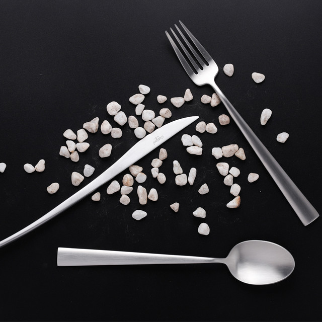 CUTIPOL DUNA多瑙银色 葡萄牙手工西餐具刀叉勺子套装