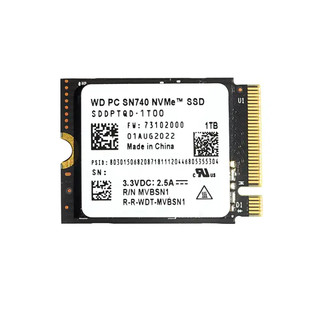 WDKST 西数SN740 2230固态硬盘512G 1T NVMEPCIE4.0笔记本台式机SSD SN740 1TB 2230 标配无系统