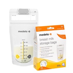 medela 美德乐 储奶袋存奶袋母乳储存保鲜一次性奶袋180ml*25片/盒