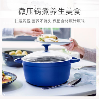 bluediamond蓝钻 陶瓷进口钻石专利技术微压锅家用煲汤锅养生锅