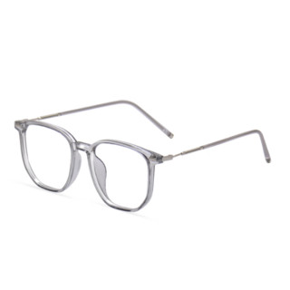 潮库 9538 透明灰色TR-90眼镜框+1.61折射率 防蓝光镜片