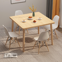 餐桌家用小户型客厅餐桌出租房用方桌简易实木腿吃饭桌