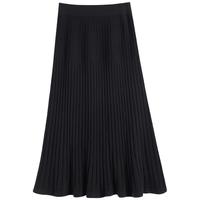 FANSILANEN 范思蓝恩 女士百褶半身裙 Z214359 黑色 M