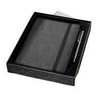 Sfeng 顺风 SFA51908 A5纸质笔记本 绑绳款 黑色 单本装+拔帽中性笔 黑色 0.5mm 单支装