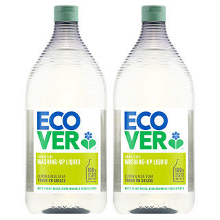 ecover 洗洁精 柠檬芦荟配方 950ml*2 原装进口 植物提取无残留 清洗果蔬