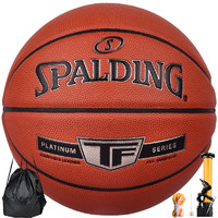 SPALDING 斯伯丁 篮球铂金经典比赛用球室内超纤吸湿7号篮球 76-855Y