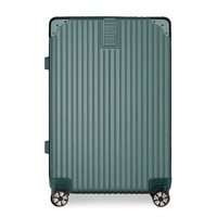 NAUTICA行李箱男大容量20英寸万向轮铝框拉杆箱密码锁登机箱女学生旅行箱 绿色直角铝框款 20英寸