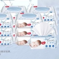 HUGGIES 好奇 纯水婴儿柔软亲肤80抽*12包手口可用湿巾有效擦去99%细菌