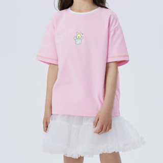 MQD 马骑顿 女童短袖T恤 G22250303 冰淇淋粉 150码