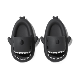 鲨鱼 小软泥系列 男士拖鞋 8771 小钛黑 36-37