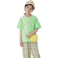 MQD 马骑顿 女童短袖T恤 G22250303 苹果绿 130码