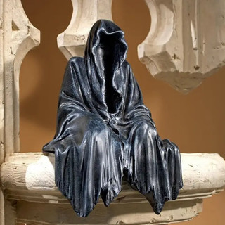 KIDNOAM 坐式金属工艺品惊悚黑袍夜行者黑衣诡秘之主合金装饰摆件 诡秘行者之主