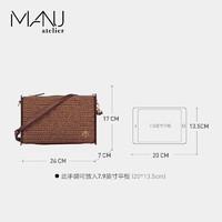 MANU Atelier 马努 牛皮革单肩包 箭头包 斜挎包 CARMEN系列 红棕色