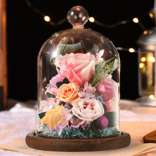 JoyFlower 永生花礼盒玫瑰花结婚纪念日情人节生日礼物送老婆女友朋友闺蜜
