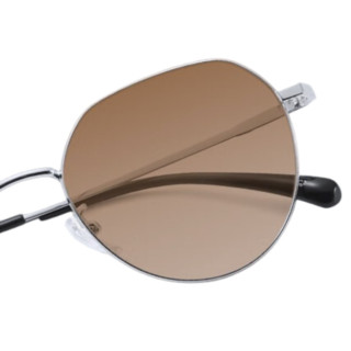 JingPro 镜邦 31259 银色金属合金TR眼镜框+1.56折射率 非球面镜片 极速感光变茶
