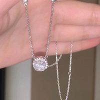 寒光 s925蝶梦蝴蝶结项链心动三秒星点锁骨链时尚百搭