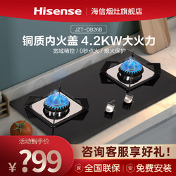 海信烟机灶具_Hisense 海信燃气灶台天然煤气灶双灶家用燃气灶双灶家用