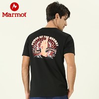 Marmot 土拨鼠 男款户外棉质透气T恤 44641
