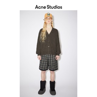 Acne Studios男女同款 Face表情羊毛毛衣针织外套长袖V领开衫