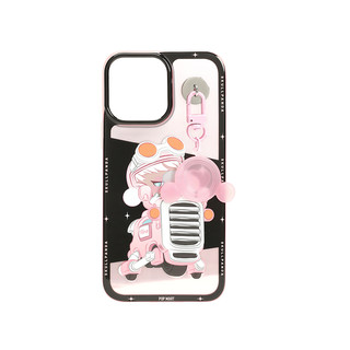 POP MART 泡泡玛特 SKULLPANDA明日早高峰系列 iPhone 14 Pro Max TPU/PC手机壳 粉色