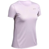 DECATHLON 迪卡侬 运动户外速干衣女健身跑步短袖QUMM女款-浅紫色L-2497698