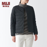 无印良品 MUJI 女式 轻量羽绒便携式 夹克衫 BDC07C1A 黑色 M