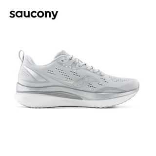 Saucony索康尼浪潮男女轻量缓震跑步鞋情侣跑鞋训练运动鞋TIDE灰42