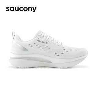 saucony 索康尼 浪潮男女轻量缓震跑步鞋情侣跑鞋训练运动鞋TIDE白40.5