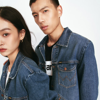 Wrangler 威格 ICONs无性别男女情侣款上班通勤纯棉牛仔夹克外套