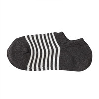 MUJI 無印良品 女士船袜 DAF02A1S 1双装 炭灰色条纹 32-36