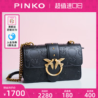 PINKO 品高 燕子包迷你浮雕印花链条女包单肩包飞鸟牛皮