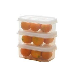 有券的上：Citylong 禧天龙 保鲜盒食品级厨房冰箱收纳盒带盖塑料密封生鲜蔬菜水果盒冷藏冷冻 0.2L 三个装组合