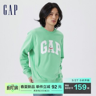 Gap 盖璞 男女装美式复古LOGO法式圈织软卫衣877448春季情侣运动上衣