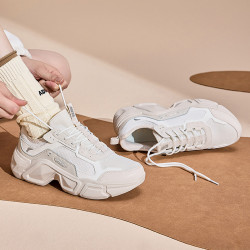 anta安踏女鞋休闲鞋夏季厚底增高复古老爹鞋轻便运动鞋