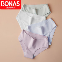 BONAS 宝娜斯 女士内裤4条                藕荷粉/肤色/风信紫/浅水蓝.