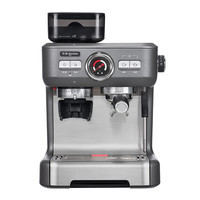 PLUS会员：donlim 东菱 DL-5700D 半自动咖啡机 双锅炉双水泵 （钛金灰）