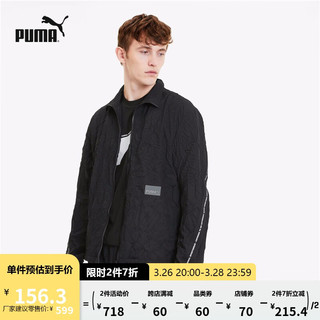 PUMA 彪马 官方 新款男子翻领拉链休闲外套 AVENIR 597367 黑色 01 L(180/100A)