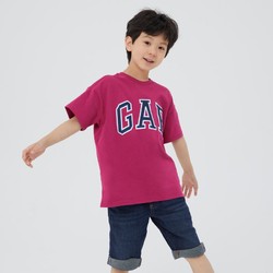 Gap 盖璞 男女幼童大童LOGO纯棉T恤850572 儿童装新款短袖T恤夏