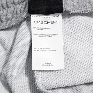 斯凯奇（Skechers）男裤春秋新款宽松卫裤跑步健身训练运动裤透气休闲裤束脚针织长裤 浅灰色-004F/L322M047 175/78A/L