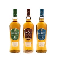 GLENGRANT 格兰冠 单一麦芽威士忌3瓶组合（18年 43%vol 1L+12年 48%vol 1L+10年 40%vol 1L）