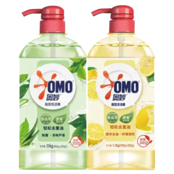 OMO 奥妙 洗洁精高效去重油洗碗果蔬不伤手1.1kg*2大瓶装家用餐具正品