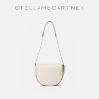 STELLA McCARTNEY 斯特拉·麦卡特尼 [FRAYME]Stella McCartney金银链饰白色翻盖单肩包Frayme马鞍包
