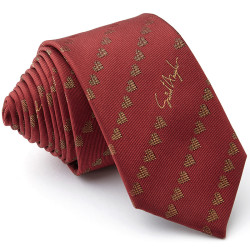 saintangelo报喜鸟男装秋季新款新郎婚宴桑蚕丝领带爱心图案时尚潮流