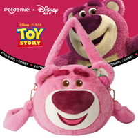 抖音超值购：POTDEMIEL 迪士尼粉红草莓熊可爱毛绒斜跨包玩具总动员潮流软萌女生包包