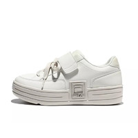 FILA 斐乐 Funky Tennis 厚底低帮板鞋 男女同款 白色 韩版（预售款，3月6日发货）1TM01375D920